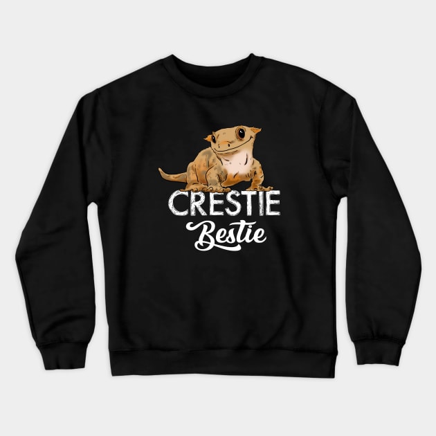 Crestie Bestie, Cute Crested Gecko, Gecko Lover, Lizards Crewneck Sweatshirt by sockdogs